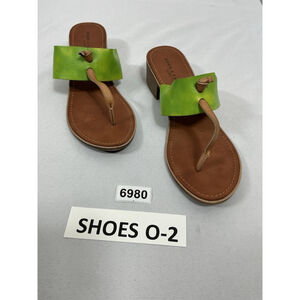 Womans Rock & Candy By Zigi NY Dine Slip On Sandals Size 11 Green Block Heel